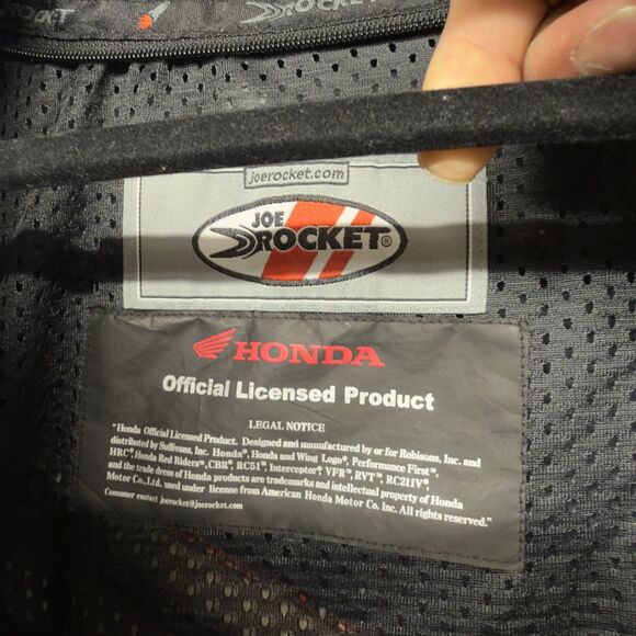 Joe Rocket Official Licensed Honda Racing Jacket Embroidered Logo Mesh Lined XL - Picture 4 of 12